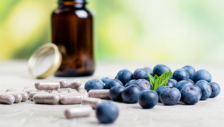 Blueberry Nahrungsergänzungsmittel Tabletten