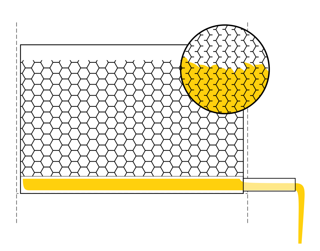 Bienenstock mit Honigablasshahn