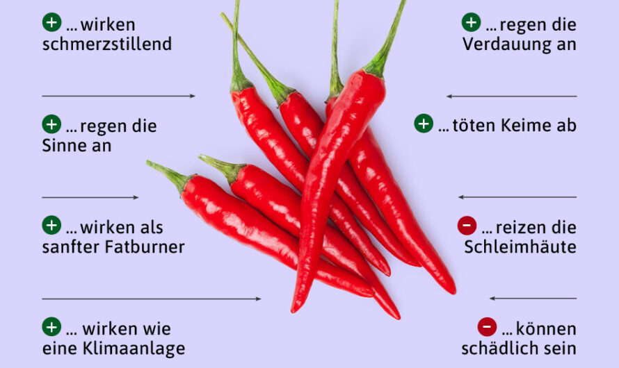 Chili Pepper, Kalorien, Nutzen und Schaden, Vorteile Benefit
