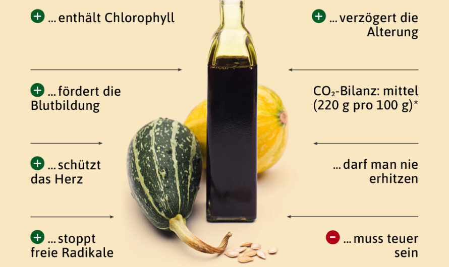 Kürbiskernöl, Kalorien, Nutzen und Schaden, Nützliche Eigenschaften