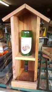 How to make bottle and plywood quail feeders