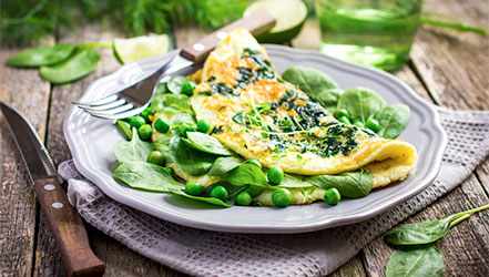 Egg omelet with herbs