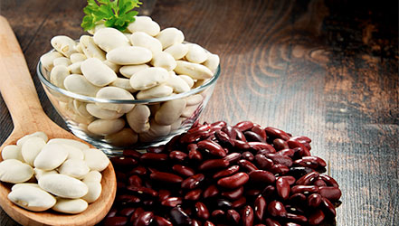 Red and white beans