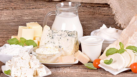 Cottage cheese and other types of cheese