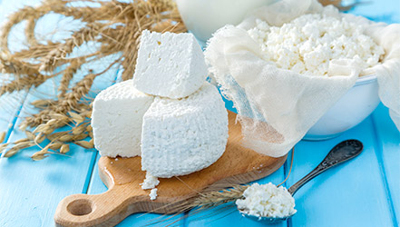 Homemade cottage cheese head