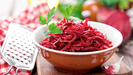 Grated beets