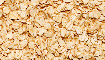 Oat flakes close up