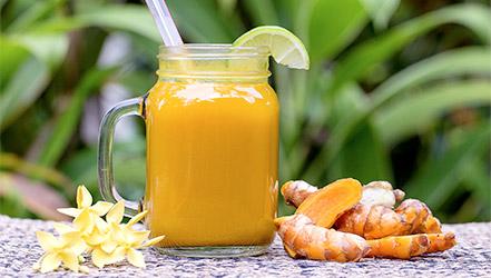 Healthy turmeric juice