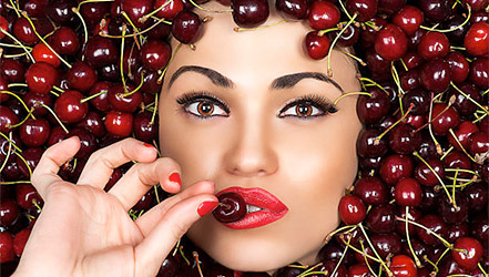 Girl in cherries