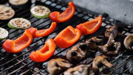 Grilled bell peppers
