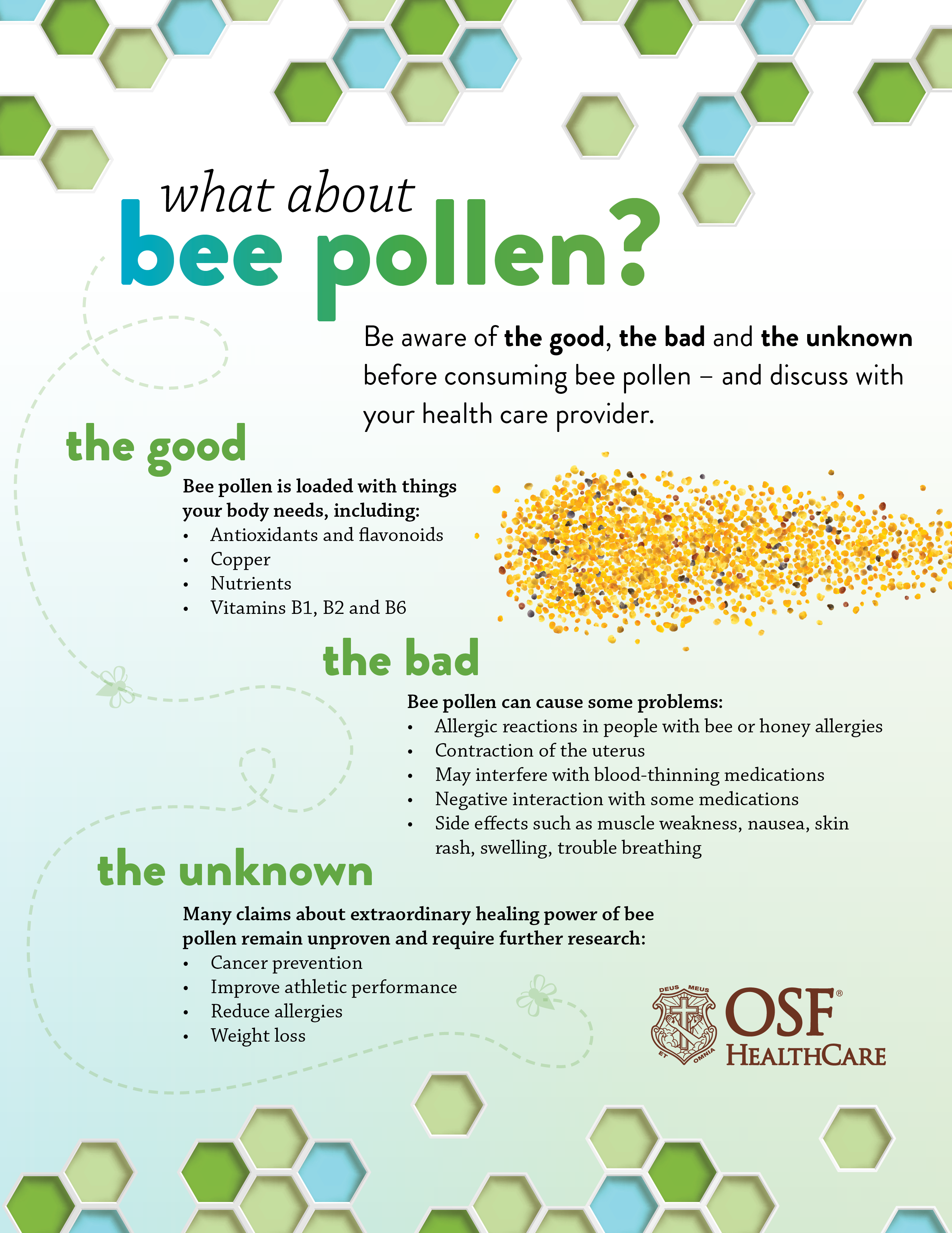 About the benefits and dangers of pollen