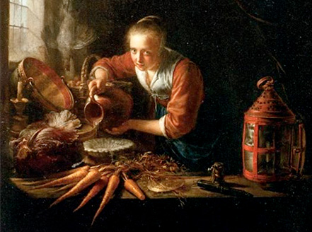 Malba zátiší s mrkví Gerard Dau