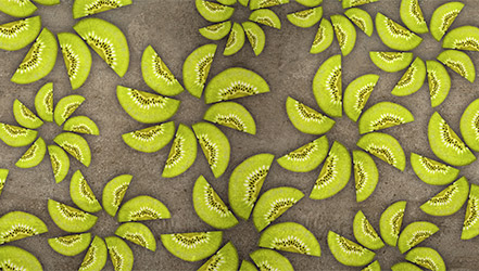 Kiwi plakjes patroon