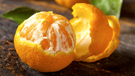Mandarine dans un cocon