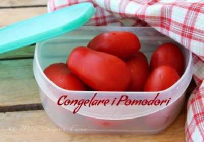Come congelare i pomodori nel congelatore