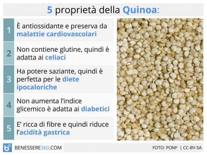 Quinoa, Calorie, benefici e rischi, Benefici