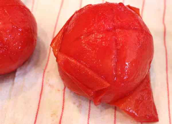 Métodos para remoção da pele do tomate