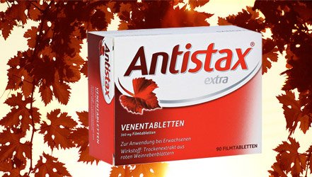 Antistax e folhas de uva vermelha