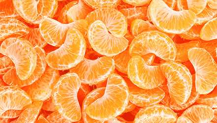 Fatias de tangerina