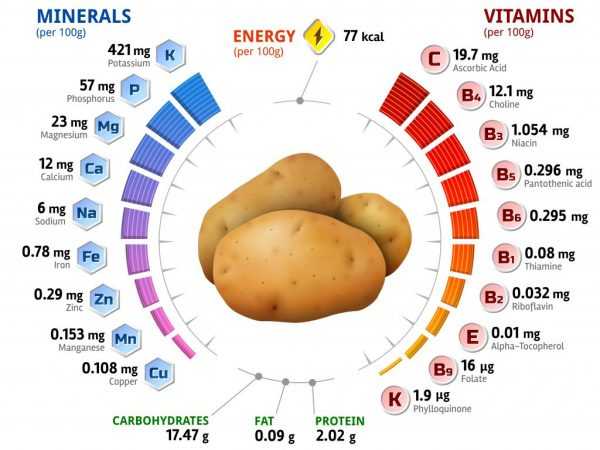 Den kjemiske sammensetningen av poteter